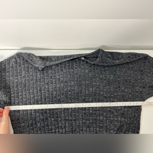 Doe + Rae Womens Size Large Grey Drop Waist Long Sleeve Dress - Picture 5 of 8